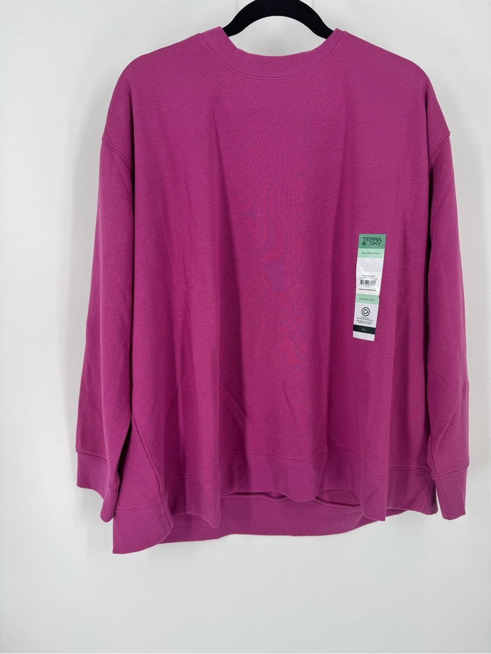 Terra & Sky Oversized Crewneck Sweatshirt - Magenta